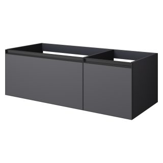 Тумба Armadi Art QUATRO 2 120см (80+40) тумба ANTHRACITE профиль ANTHRACITE с подсветкой антрацит