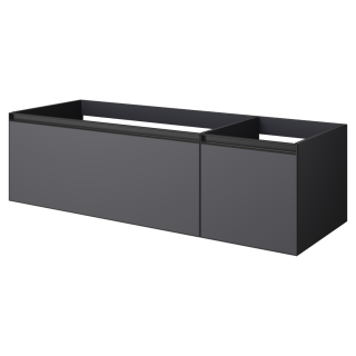 Тумба Armadi Art QUATRO 2 140см (100+40) тумба ANTHRACITE профиль ANTHRACITE c подсветкой антрацит