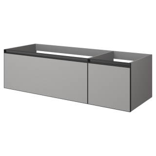 Тумба Armadi Art QUATRO 2 140см (100+40) тумба LUNA профиль ANTHRACITE c подсветкой серый матовый