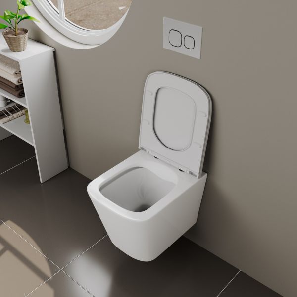 Унитаз подвесной D&K Berlin DT1436016 безободковый белый