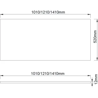 Столешница Armadi Art LUNA QUATRO 120 прямая серый матовый