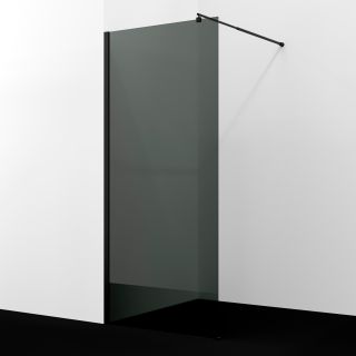 Душевая перегородка WasserKRAFT Rur 30W44MB-TG 100 см профиль чёрный матовый стекло тонированное