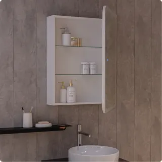 Зеркальный шкаф с подсветкой и подогревом AQUAme AQM9202 80 см