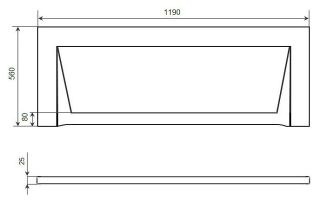 Фронтальная панель для ванны Timo FP12 120см белый Фронтальная панель для ванны Timo FP12 120см белый
