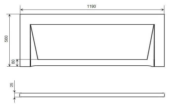 Фронтальная панель для ванны Timo FP12 120см белый Фронтальная панель для ванны Timo FP12 120см белый