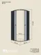 Душевой уголок Niagara Eco NG-1007-14T 90x90 см профиль чёрный стекло тонированное