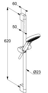 Душевой гарнитур Kludi Dive Х 6963039-00 чёрный матовый