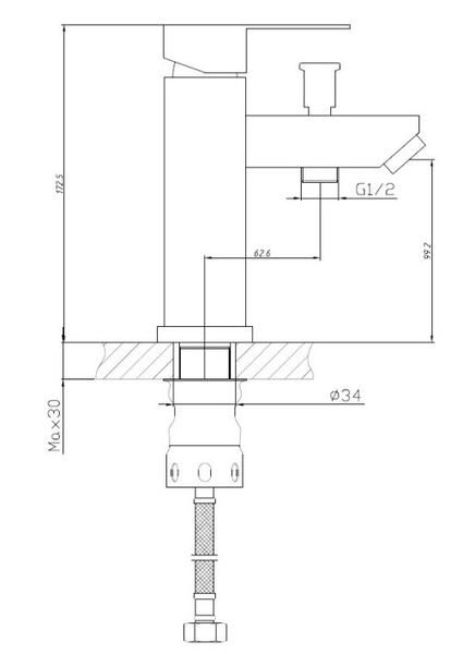 Смеситель для раковины с гигиеническим душем Haiba HB12801 сталь