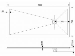 Экран для поддона Grossman Strong GR-S1701001Q 100x70см белый