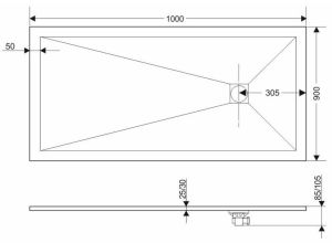 Экран для поддона Grossman Strong GR-S2901001Q 100x90см графит