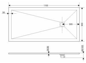 Экран для поддона Grossman Strong GR-S2901101Q 110x90см графит