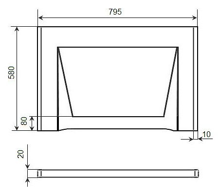 Торцевая панель для ванны Timo TP80H 80см белый Торцевая панель для ванны Timo TP80H 80см белый
