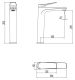 Смеситель для раковины Lemark Bronx LM3709BL с донным клапаном чёрный