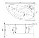 Акриловая ванна Aquanet Atlanta 150x90 R