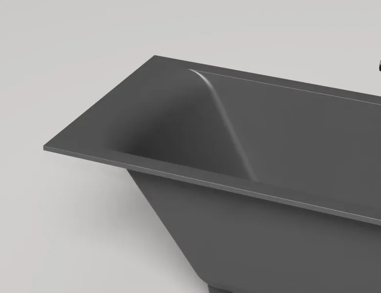 Ванна из искусственного камня Salini Cascata S-Sense 104113GRF 170x75см RAL полностью