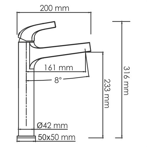 WasserKRAFT Sauer 7103H Смеситель для умывальника
