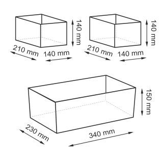 Набор корзин WasserKRAFT Mindel WB-850 Set серый