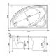 Акриловая ванна Aquanet Mayorca 150x100 L