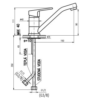 Смеситель для раковины Rav Slezak Colorado CO215.5 Хром Смеситель для раковины Rav Slezak Colorado CO215.5 Хром