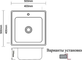 Мойка кухонная Zorg Inox PVD SZR 5050 BRONZE