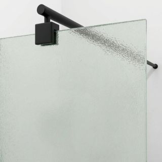 Душевая перегородка WasserKRAFT Rur 30W46MB-TXG 110 см профиль чёрный стекло текстурное