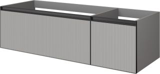 Тумба под раковину Armadi Art Quatro 790-M2-140-L-RIB-A 140 см Luna Fuga профиль антрацит