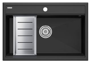 Комплект Paulmark: мойка Stepia 80 и коландер Advance PM117551-AN+A375-BS антрацит/брашированная нержавеющая сталь Комплект Paulmark: мойка Stepia 80 и коландер Advance PM117551-AN+A375-BS антрацит/брашированная нержавеющая сталь
