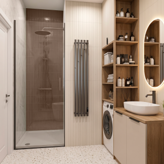 Полотенцесушитель электрический Indigo Стайл 5 ПРО LSPRE120-23GFMRt 23x120 см графит металлик
