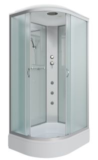 Душевая кабина Niagara NG-33394-14RG с гидромассажем 130x90см серебро/матовое