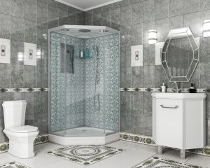 Душевая кабина Niagara NG-7701DW 90x90см серебро/прозрачное