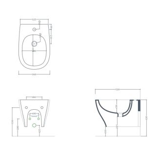 Биде Artceram TEN TEB004 05 00 белое Биде Artceram TEN TEB004 05 00 белое