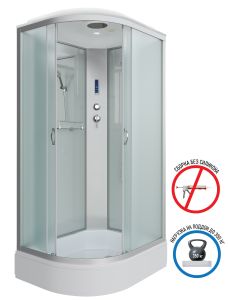 Душевая кабина Niagara NG-33394-14RP 130x90см серебро/матовое