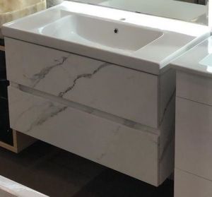 Подвесная тумба под раковину Art&Max Techno 90см монти мрамор AM-Techno-900-2C-SO-MR960