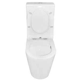 Унитаз-компакт Azario Vetro AZ-2149-UQ1 безободковый торнадо белый