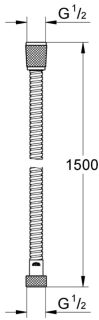 Душевой шланг GROHE Relexaflex Metal 28105001 1500 мм хром