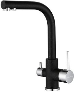 Смеситель для кухни Paulmark Essen Es213011-308 чёрный Смеситель для кухни Paulmark Essen Es213011-308 чёрный