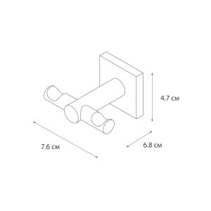 Крючок одинарный Fixsen Lux Satin, сатин (FX-16005)