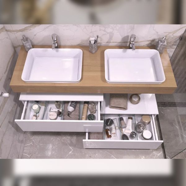Тумба подвесная без столешницы Velvex Unit tp.UNI.80.1Y белый глянец, 80 см