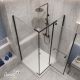 Душевой уголок Ceruttispa MIMI ZQ91BF 90x90 см профиль чёрный стекло матовый