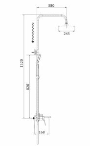 Душевая стойка Shevanik S8336H чёрный