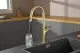 Смеситель для кухни AQUAme Cucina AQM9905BG с выдвижным изливом золото брашированное