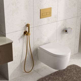 Гигиенический душ со смесителем WasserKRAFT A70838 тёмное золото матовое