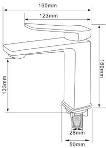 Смеситель для раковины Comforty чёрный матовый FC071A-CMT