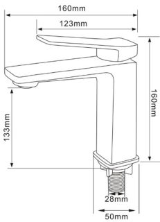 Смеситель для раковины Comforty чёрный матовый FC071A-CMT Смеситель для раковины Comforty чёрный матовый FC071A-CMT