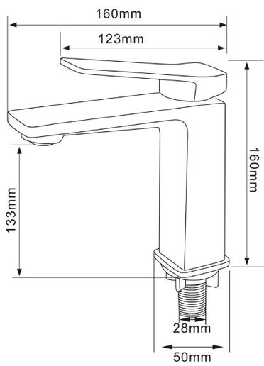 Смеситель для раковины Comforty чёрный матовый FC071A-CMT