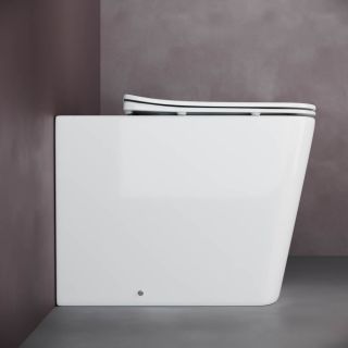 Приставной унитаз Ceramica Nova Cubic CN1809 безободковый белый Приставной унитаз Ceramica Nova Cubic CN1809 безободковый белый