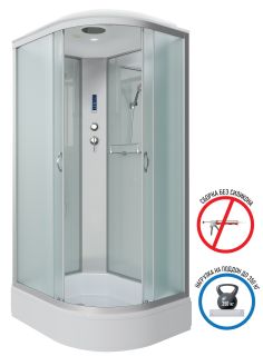 Душевая кабина Niagara NG-33184-14LP 110x80см серебро/матовое