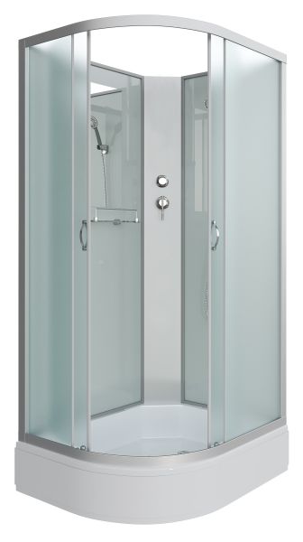 Душевая кабина Niagara NG-33084-14RBK 100x80см серебро/матовое