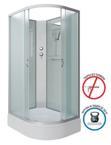 Душевая кабина Niagara NG-33194-14LBK 110x90см серебро/матовое