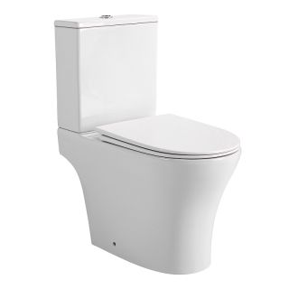 Унитаз-компакт Azario Reina AZ-2785T безободковый торнадо белый